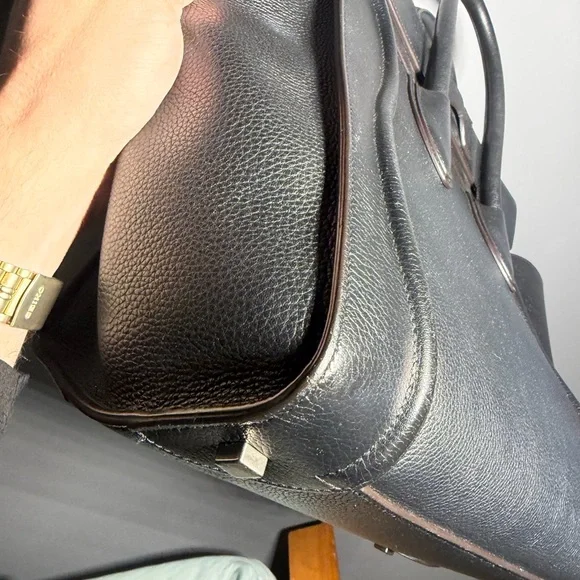 Celine Mini Luggage Drummed Leather Black Tote - Picture 8 of 16